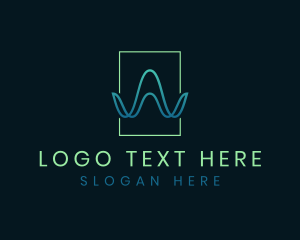 Lettermark - Waves Agency Letter W logo design