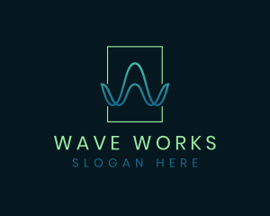 Waves Agency Letter W logo design