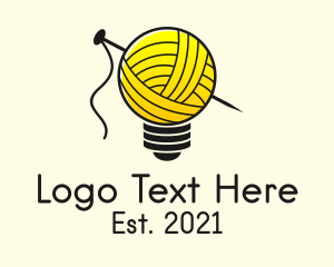 Craft - Needle Yarn Bulb logo design