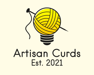 Needle Yarn Bulb logo design