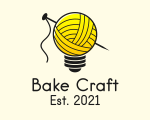 Needle Yarn Bulb logo design