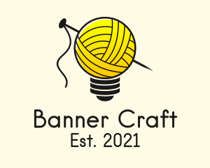 Needle Yarn Bulb logo design