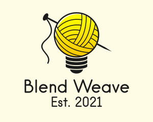 Needle Yarn Bulb logo design