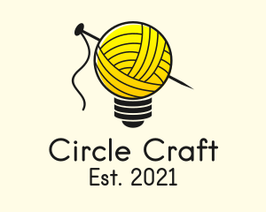 Needle Yarn Bulb logo design