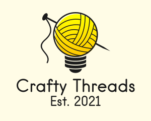 Needle Yarn Bulb logo design