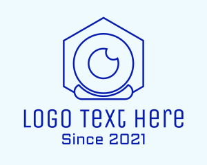 Online Conference - Digital Webcam Outline logo design