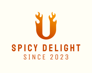 Spicy - Spicy Fire Letter U logo design