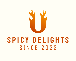 Spicy - Spicy Fire Letter U logo design