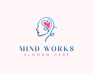 Woman Mind Heart  logo design