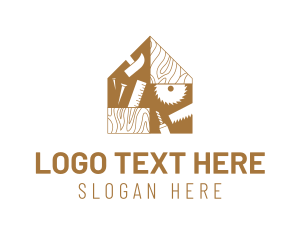 Saw - Wood Tool House logo design