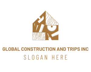 Drill - Wood Tool House logo design
