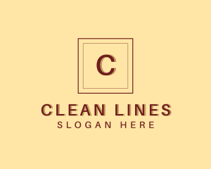 Sans Serif - Square Frame Legal Firm logo design