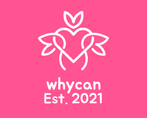 Romantic - Minimalist Winged Heart logo design