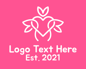 Floral Shop - Minimalist Winged Heart logo design