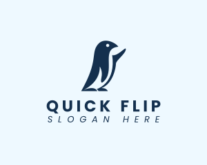 Flipper - Avian Penguin Bird logo design