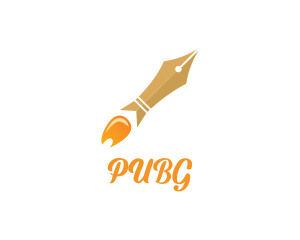 Pencil - Rocket Launch Pen logo design