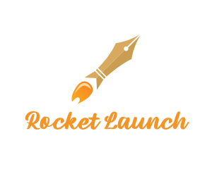Rocket Launch Pen logo design