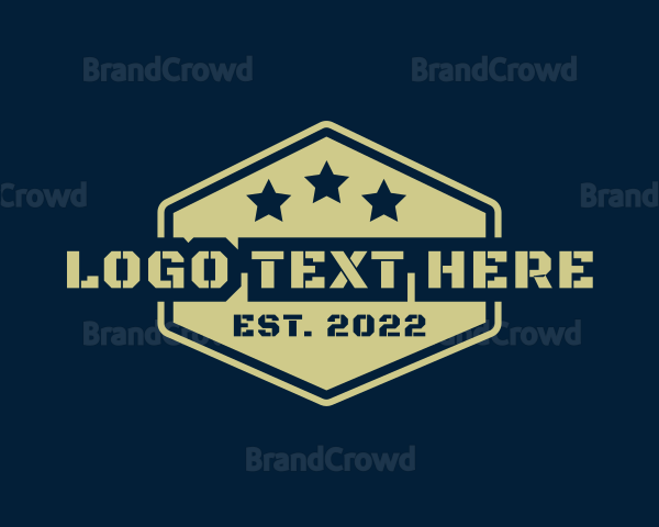 Hexagon Military Soldier Logo