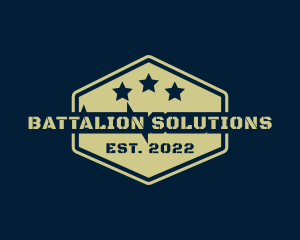 Hexagon Military Soldier logo design