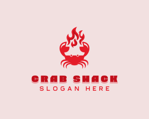 Flaming Crab Cuisine logo design