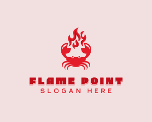 Flaming Crab Cuisine logo design