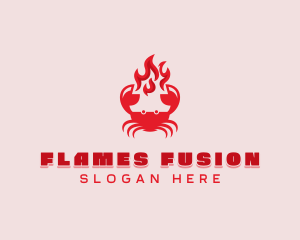 Flaming Crab Cuisine logo design