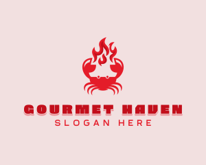 Flaming Crab Cuisine logo design