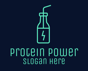 Protein - Green Energy Drink logo design