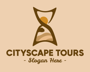 Sightseeing - Desert Travel Hourglass logo design
