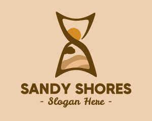 Dunes - Desert Travel Hourglass logo design