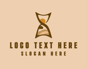 Sightseeing - Desert Travel Hourglass logo design