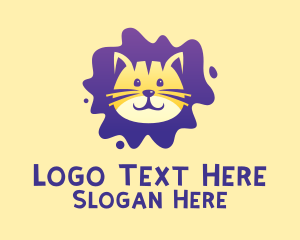 Adorable - Magical Cat Head logo design