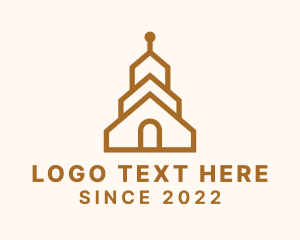 Hostel - Church Building Real Estate logo design