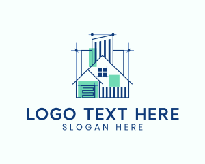 Blueprint - Architecture Blueprint Draftsman logo design