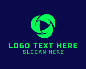 Environment - Futuristic Recycling Tech logo design