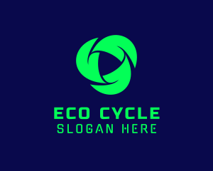 Recycling - Futuristic Recycling Tech logo design