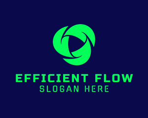Process - Futuristic Recycling Tech logo design