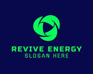 Refresh - Futuristic Recycling Tech logo design