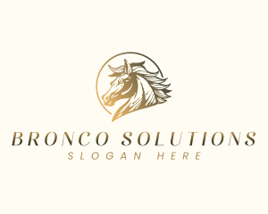 Bronco - Elegant Equine Horse logo design