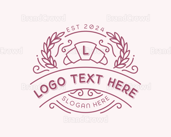 Croissant Bread Pastry Logo