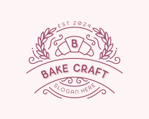 Croissant Bread Pastry logo design