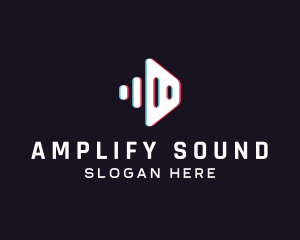 Glitch Audio Sound Speaker logo design