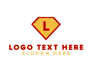 Comic Superhero Diamond logo design