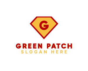 Patch - Comic Superhero Diamond logo design