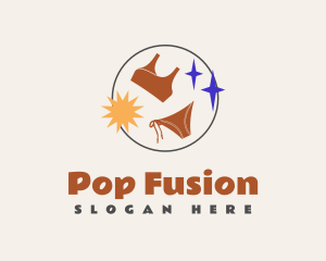 Pop - Fun Pop Beachwear logo design