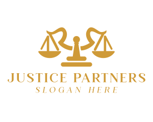 Prosecution - Justice Scale Letter R logo design