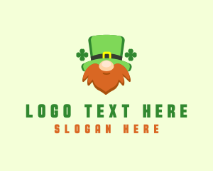 Clover - Irish Leprechaun Beard logo design