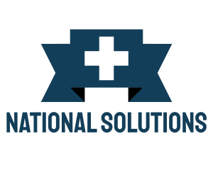 National - Medical Cross Ribbon logo design