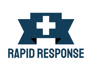 Ambulance - Medical Cross Ribbon logo design