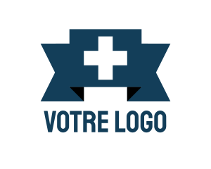 Tourism - Medical Cross Ribbon logo design